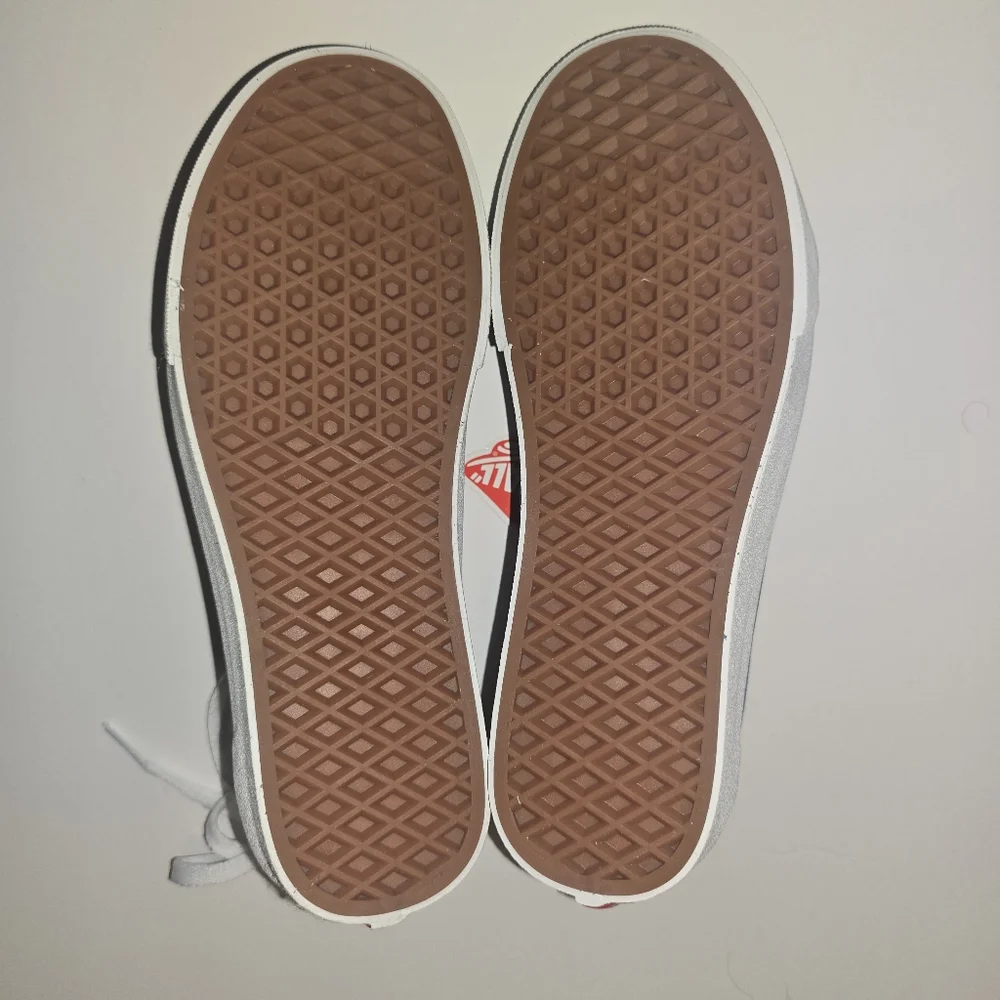 New Vans Old Skool Sneakers Blue Canvas Suede Classic Skate Shoes - Picture 4 of 5